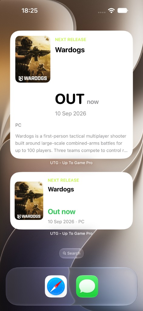 Home Screen widgets for the next UTG followed release